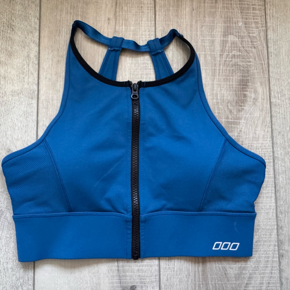 Lorna Jane Blue Sports Bra with Black Trim